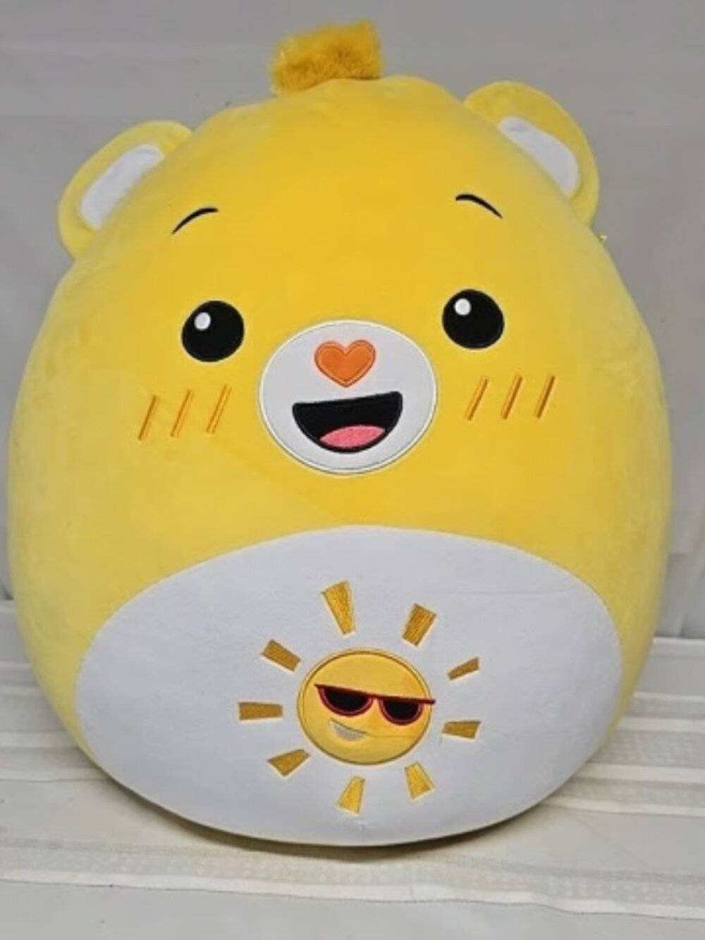 20โ Care Bears Funshine Bear Squishmallow Yellow Jumbo Plush New!